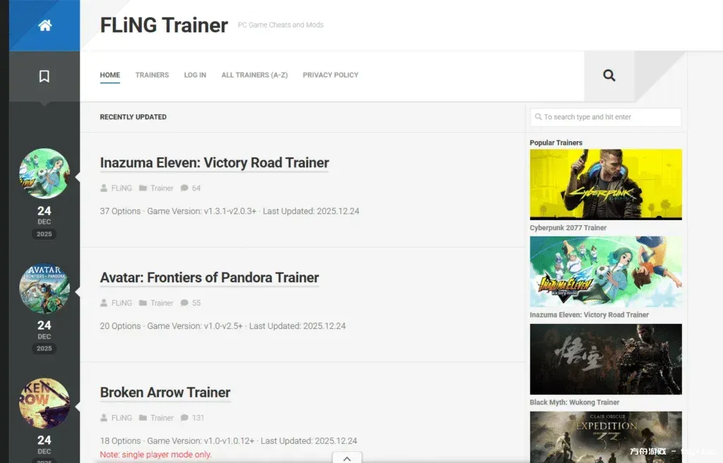 风灵月影修改器/FLiNG Trainer-方舟游戏